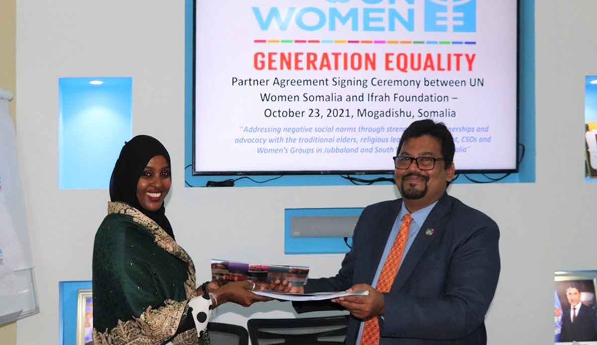 UN Women and Ifrah Foundation sign partnership agreement to fight FGM