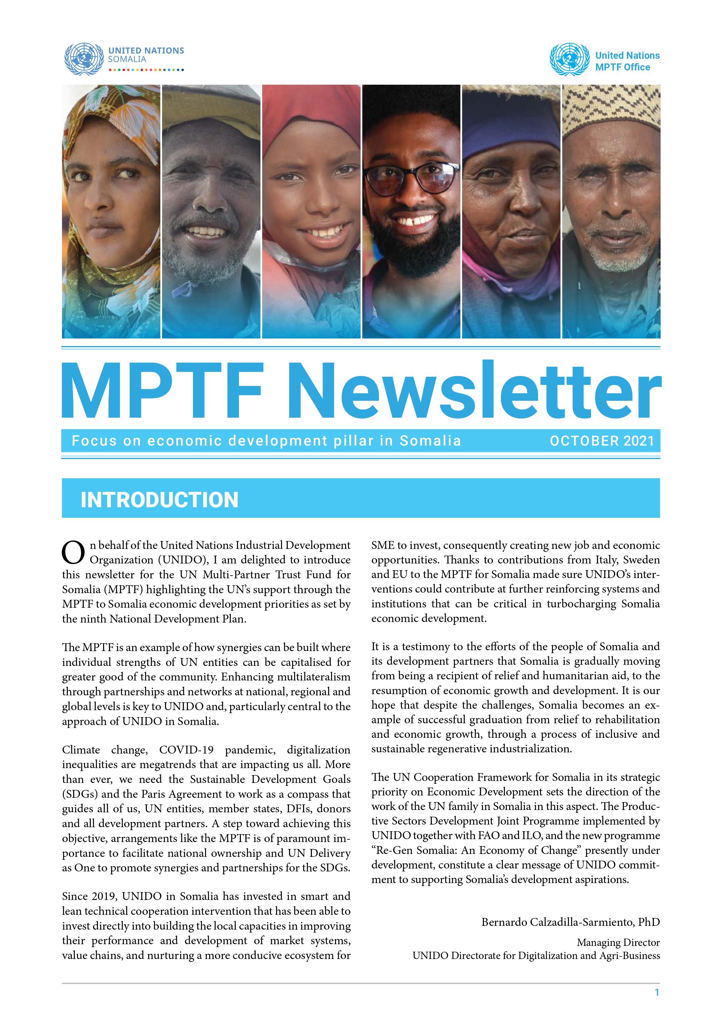UN MPTF Newsletter, October 2021