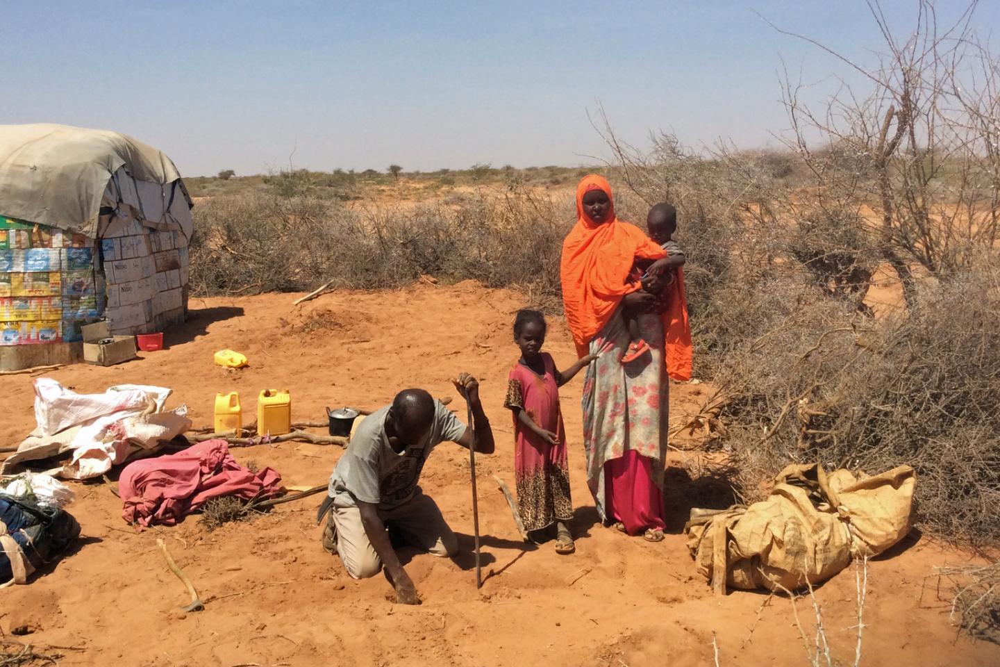 Drought forces families to flee their homes to find shelter in camps for the internally displaced
