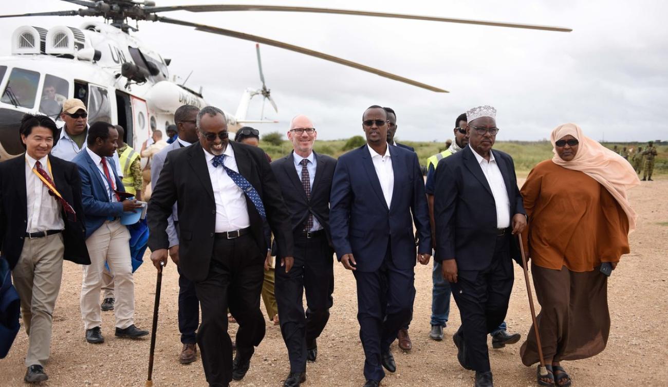 UN Envoy for Somalia, James Swan  visits Jowhar 