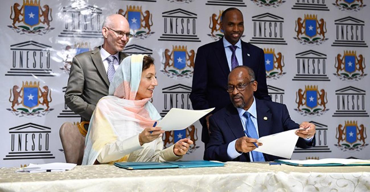 Historic visit by Director-General of UNESCO to Somalia to support human dimension of reconstruction through education and culture