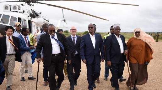 UN Envoy for Somalia, James Swan  visits Jowhar 