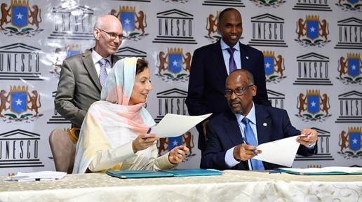 Historic visit by Director-General of UNESCO to Somalia to support human dimension of reconstruction through education and culture